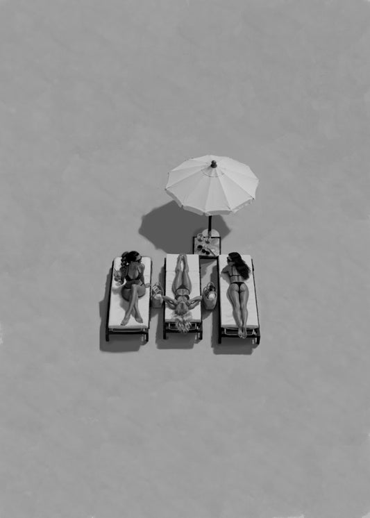 STRANDHÄNG i svartvitt